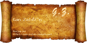 Gan Zalán névjegykártya